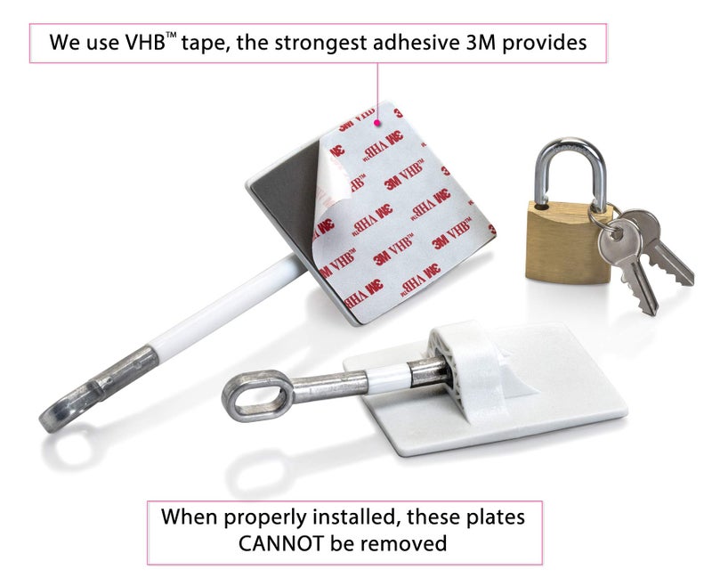 Guardianite Refrigerator Door Lock with Padlock - White - Image 3